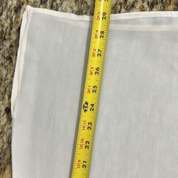 Isabella Bird Vintage 100% Silk Beige Sheer Sleeveless Tunic Top Size M - Picture 7 of 7